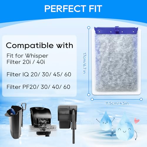 8 Pack Large Filter Cartridges Compatible with Tetra Whisper Bio (Large,8 Pack)