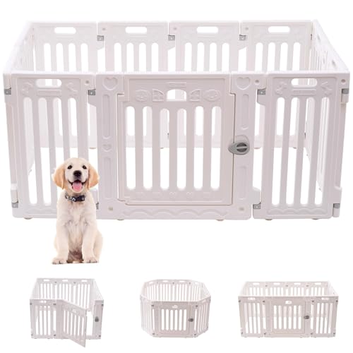 Dog Playpen with Door (White Standard)