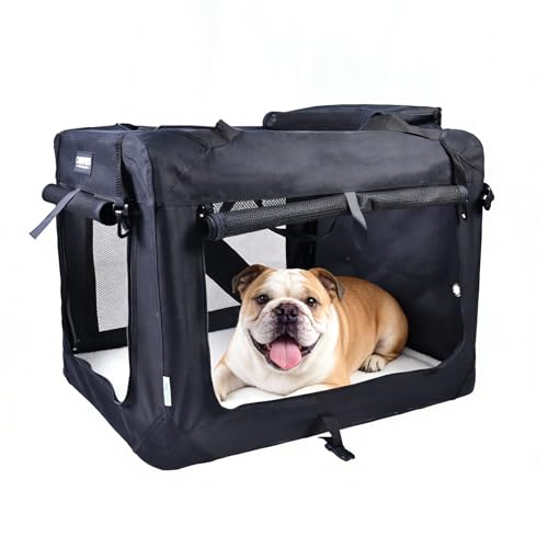 3 Door Soft Dog Crates Kennel (Graphite Black)