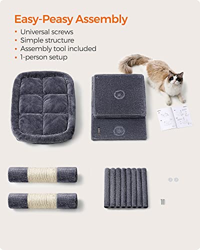 Cat Tree 40.6 (XL (26.8"L x 18.9"W x 40.6"H) / Smoky Gray)