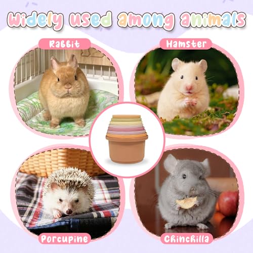 8 Pcs Stacking Cups for Small Animal Toys (purple)