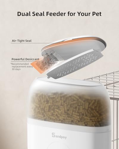 Hanging Automatic Rabbit Feeder with 1080P Camera for Cages