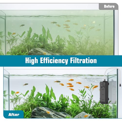 Submersible Aquarium Filter for 50 (12W for 50-100 Gallon)