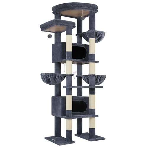 84 Inch Cat Tree for Large Cats (Dark Grey)
