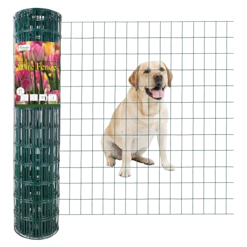 Green PVC Coated Welded Wire Fence 36" x 50' Roll (Green / 2''x3'' 16GA 36''x50')