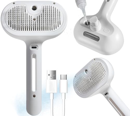 Spray Cat Pet Grooming Brush with Water Sprayer