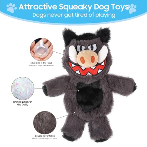 No Stuffing Dog Squeaky Toys (5 Pack)