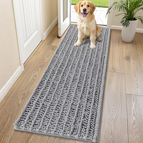 Dog Door Mat for Muddy Paws 70x24 (Layered-Grey / 70"X24")