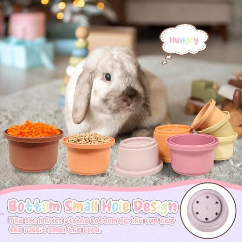 8 Pcs Stacking Cups for Small Animal Toys (purple)