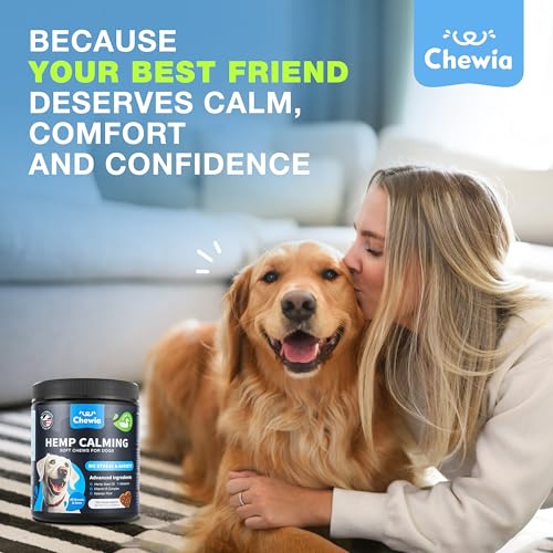 Hemp Calming Chews for Dogs Anxiety Relief & Calming Treats with Melatonin (180 count / Duck Flavor Calming Chews)