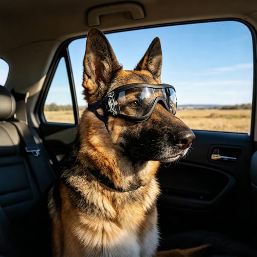 Dog Goggles Large Breed Windproof Anti (Large / Clear)
