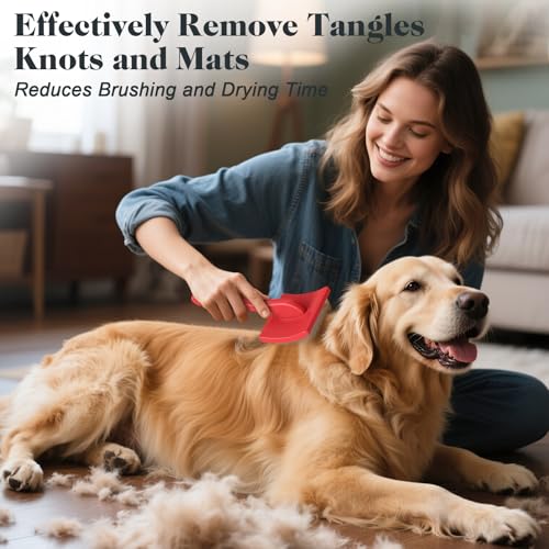 2PCS Slicker Brush for Dogs & Pet Comb