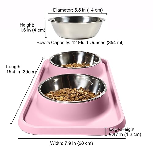 Cat Food Bowls (Pink)