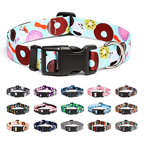 Adjustable Dog Collar (Medium / Blue Cookie)