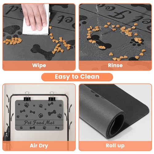 Pet Feeding Mat (Bones / 24"L x 16"W)