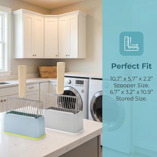 2 Pack Fast Sifting Cat Litter Scoop with Stand