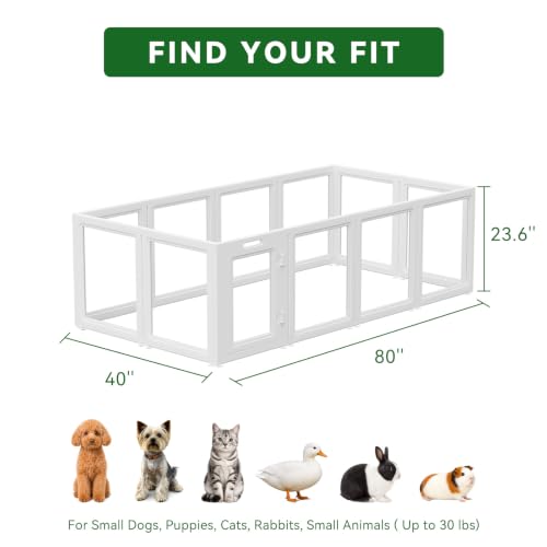 Clear Acrylic Dog Playpen (24")