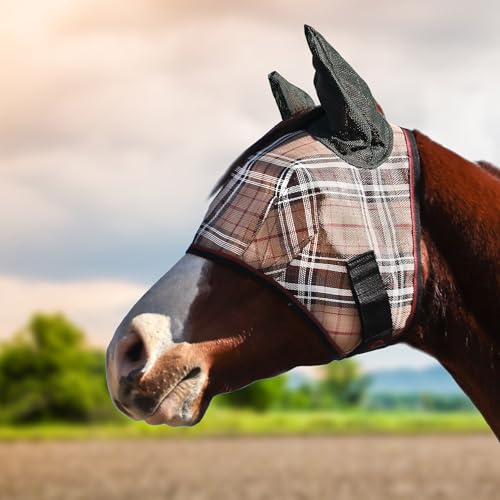 Kensington Signature Fly Mask w (XL (Large Horse) / 121 - Deluxe Black)