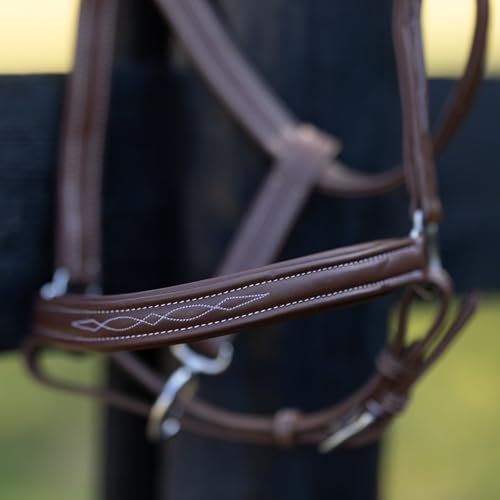 Warren Soft Adjustable Genuine Leather Horse Halter (Light Brown / Horse)