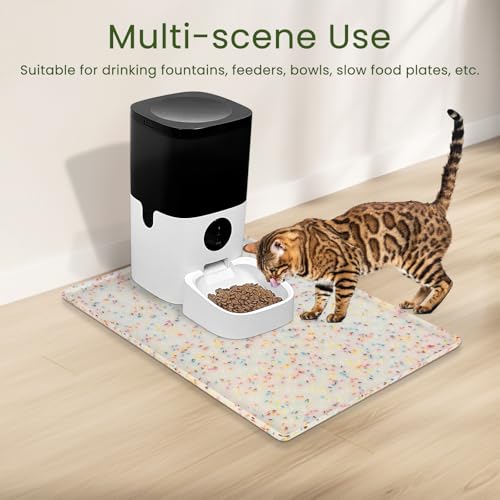 Dog Food Mat Anti (31.5"L x 23.6"W / Donut-White)