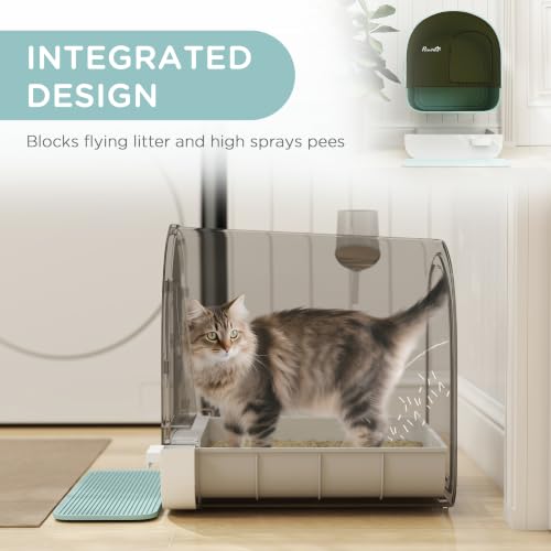Cat Litter Box with Lid (Green)
