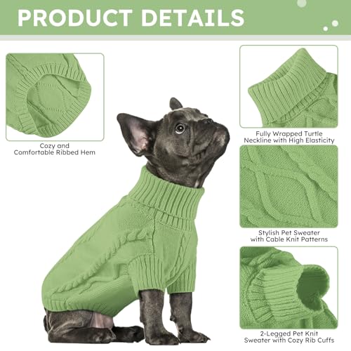 Dog Sweater for Small to Large Dogs (Large / Green)