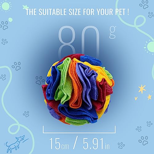 Pet Snuffle Ball (Rainbow color / 15cm)