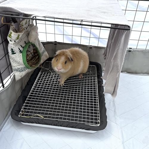Guinea Pigs Litter Box with Stainless Steel Grid & 2 Reusable Liners