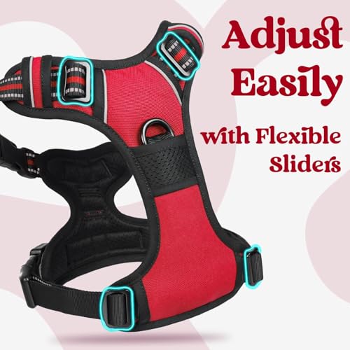 Dog Harness for Large (Large / Red)