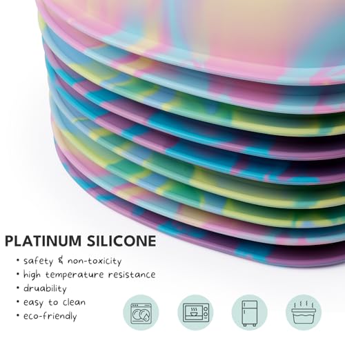Dog & Cat Lick Mat Bowls with Suction Cups (Rainbow / Large)