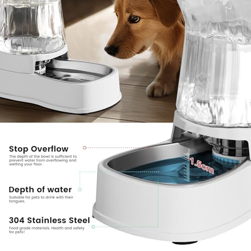 Automatic Dog Water Dispenser (White / 2.1 Gallon)