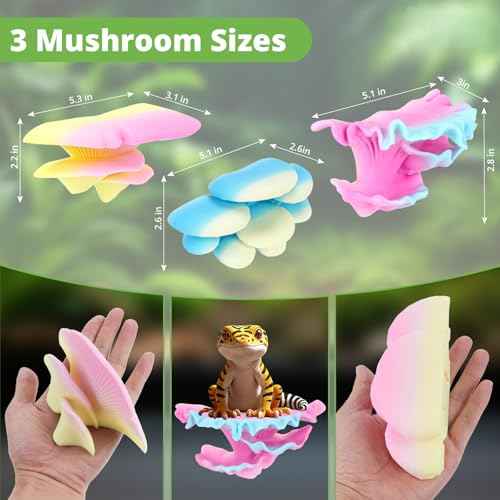 Mushroom Decor for Reptile Tank (Shelf Cap / Sunrise)