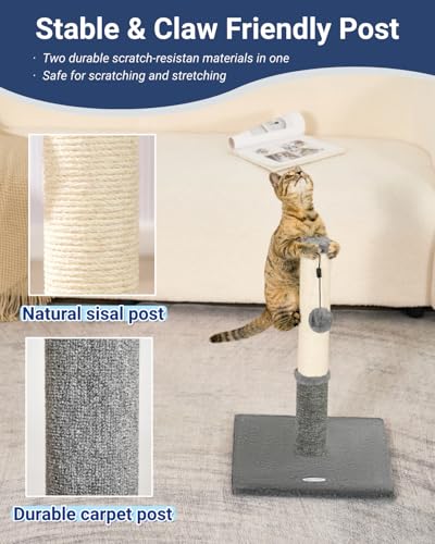 Cat Scratching Post (21.6" / Light Gray)