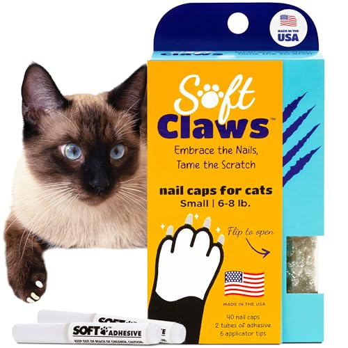 Cat Nail Caps for Small Cats (Silver Sparkle / Small)