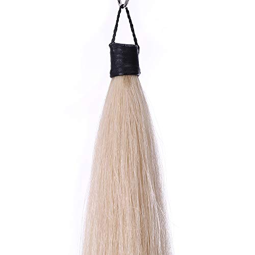Horse Tail Extensions with Braided Horsehair Loop (1/2 Pound (34"-36") / Pure White)