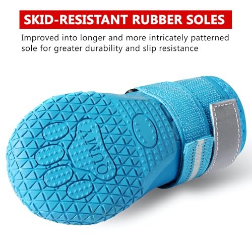 Dog Shoes for Hot Pavement (Size 7: 2.8''x3.2"(W*L) (Pack of 4))