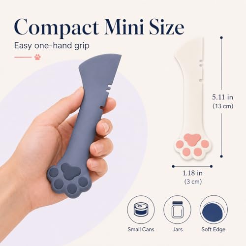 Cat Wet Food Spoon (Combo of White&Gray Spatulas)