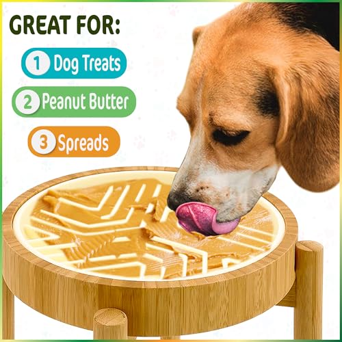 Raised Slow Feeder (Height: 10" Tray: 8" / Bamboo-Yellow)
