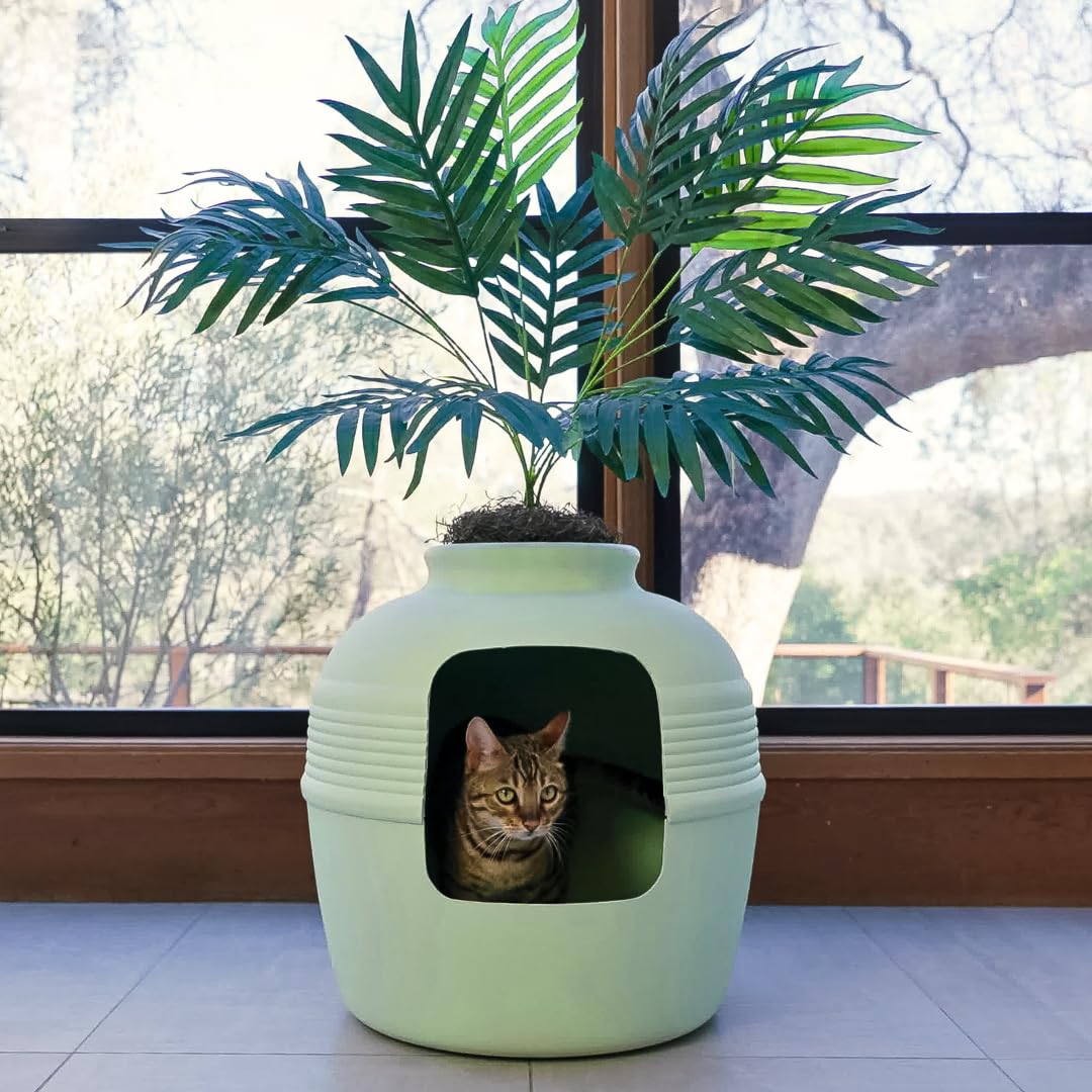 Original Hidden Litter Box Planter (Seagrass Green)
