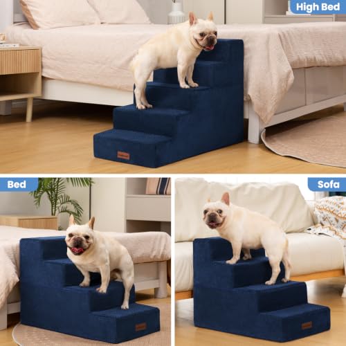 Dog Steps for Bed & Couch (Blue / 4-Step 18.5" H)