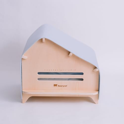 Luxe Cabin Premium Pet Bed for Cats & Small Dogs (Delicate Blue / XL)