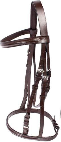 Leather English Riding Horse Saddle Starter Kit Brown Saddle 7 Pcs Combo Pack (Size 16)