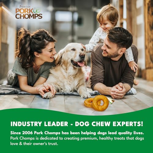 Roasted Pork Skin Dog Chew 3in Donuts Chicken 2ct (3.35 Ounce (Pack of 1))