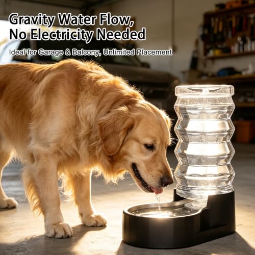 9L Filtered Dog Water Dispenser (9L / Pure Black)