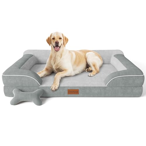 Jumbo Dog Beds for Extra Large Dogs (Light Grey / Jumbo(45"L x 35"W x 9.5"Th))