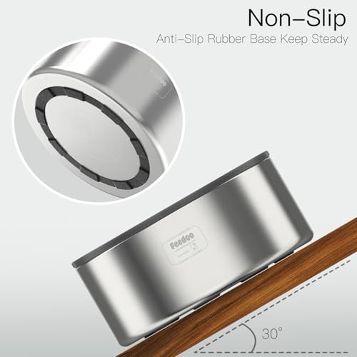 1Gallon Double Layer 304 Stainless Steel Dog Bowl (3.8L)