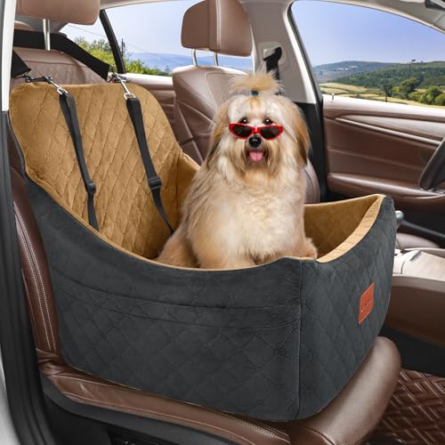 Dog car seat for Medium Dogs (Black/Coffee / Medium)
