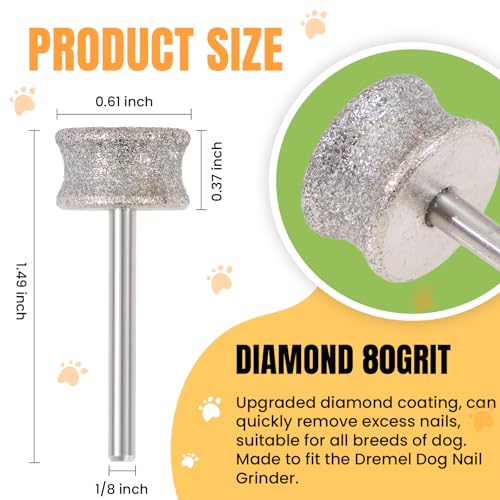 Diamond Dog Nail Grinder Bit (1pcs-80Grit)