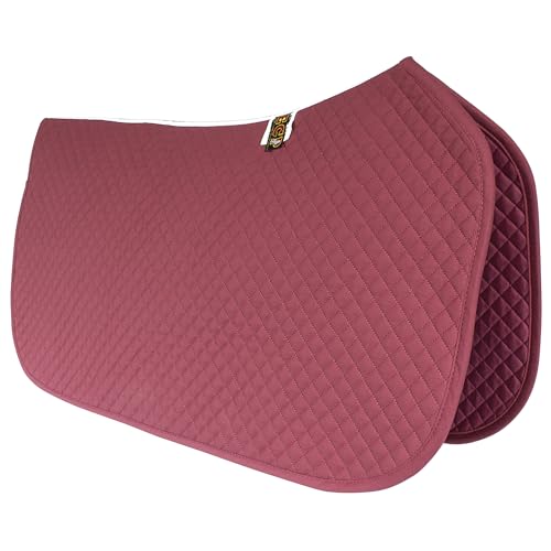 All Purpose Diamond Quilted Western Saddle Pad for Injury Prevention (Burgundy)