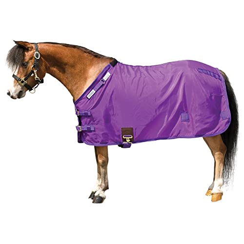 Dura Nylon Horse Stable Sheets (Horse Size 48 / V-Free | Open Front | Legstrap / Purple)